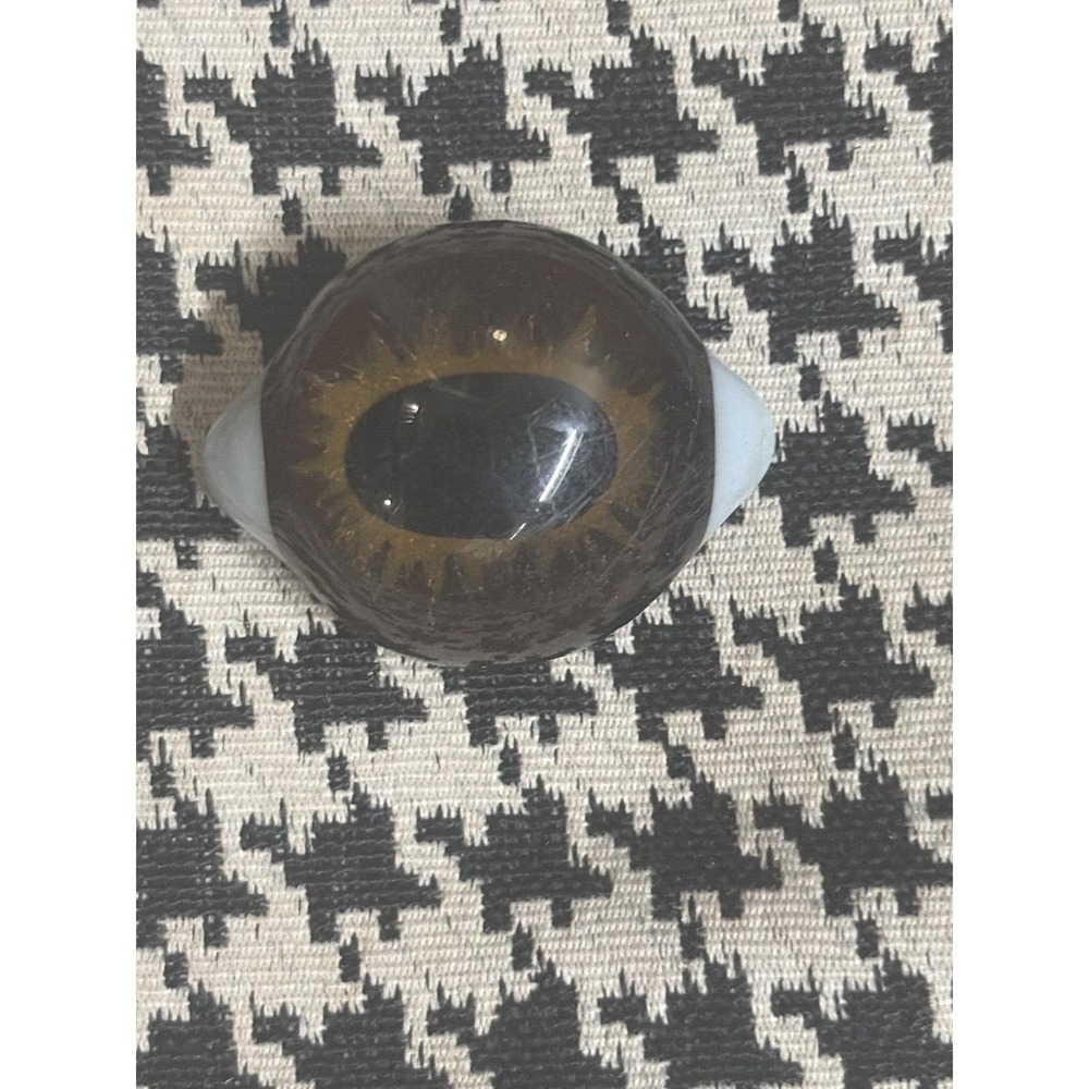 Taxidermy Glass 1 Eye‎ Large Brown Animal Eye Oddity Curio 1.5" Collectible VTG
